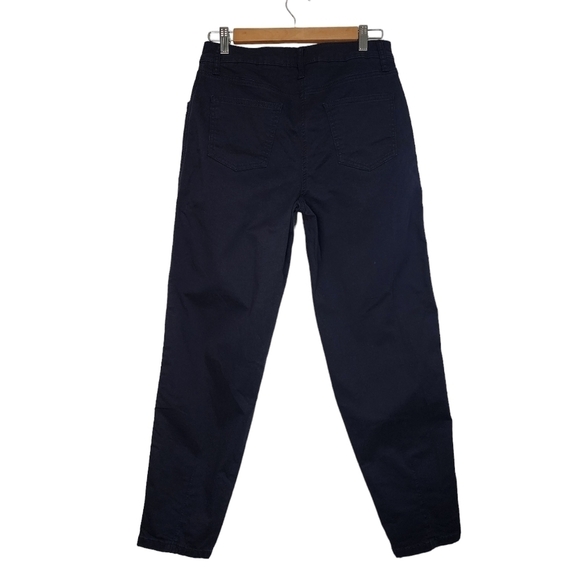 Boden Blue exposed buttonfly tappered leg High Waist Pants lightly faded - Picture 2 of 13